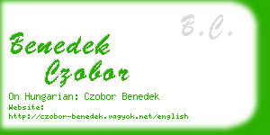 benedek czobor business card